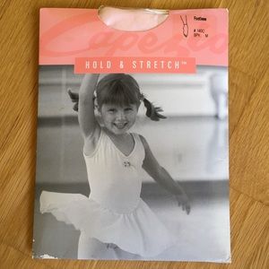 Capezio semi-opaque pink footless tights